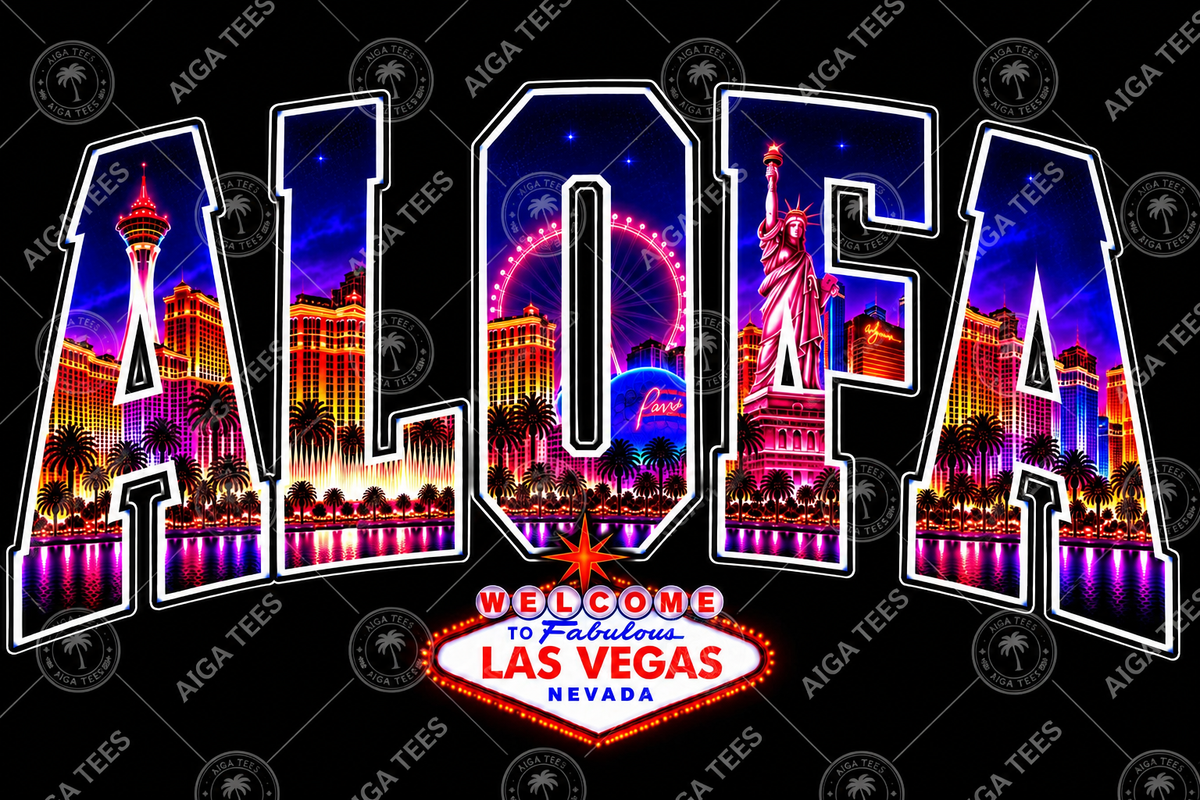 ALOFA VEGAS COLLAGE SMART BLANKS BLACK HOODIE