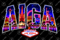 AIGA VEGAS COLLAGE PRO CLUB BLACK HOODIE