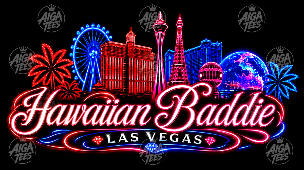 HAWAIIAN BADDIE VEGAS BUBBLE GUM SMART BLANKS BLACK HOODIE