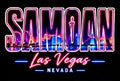 SAMOAN LAS VEGAS BLACK PRO CLUB SHIRT