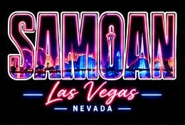 SAMOAN LAS VEGAS BLACK PRO CLUB SHIRT