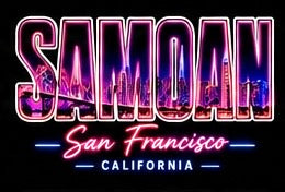 SAMOAN SAN FRACISCO PRO CLUB BLACK SHIRT