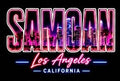SAMOAN LAS ANGELES PRO CLUB BLACK SHIRT