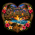 BEAUTY OF SAMOA SMART BLANKS BLACK HOODIE