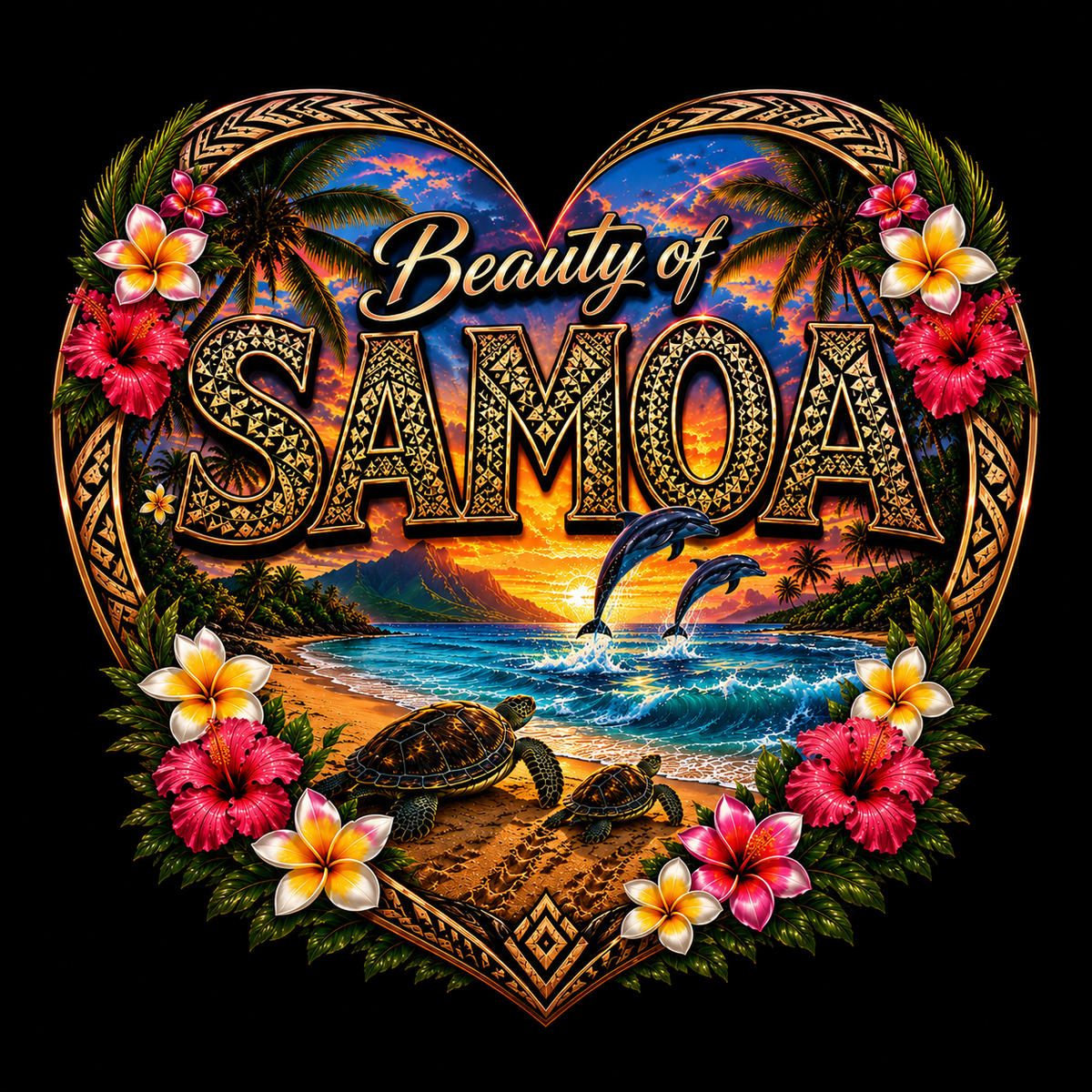 BEAUTY OF SAMOA PRO CLUB BLACK SHIRT