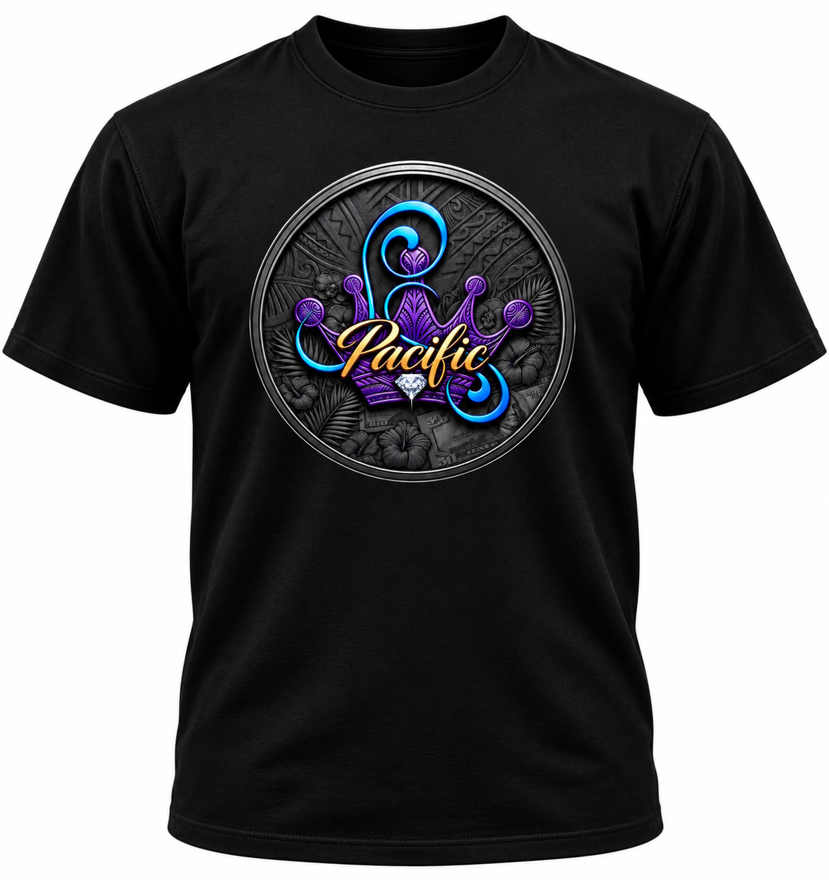SOUTH PACIFIC CROWNS LOGO PRO CLUB BLACK SHIRT